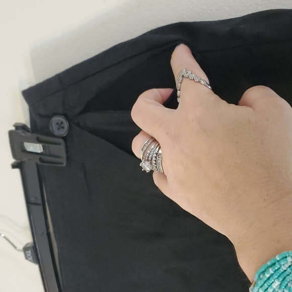 EVEREVE Layla Stretch Linen Skort Size 27 Black Preppy Minimalist Closet Staple - Picture 6 of 14